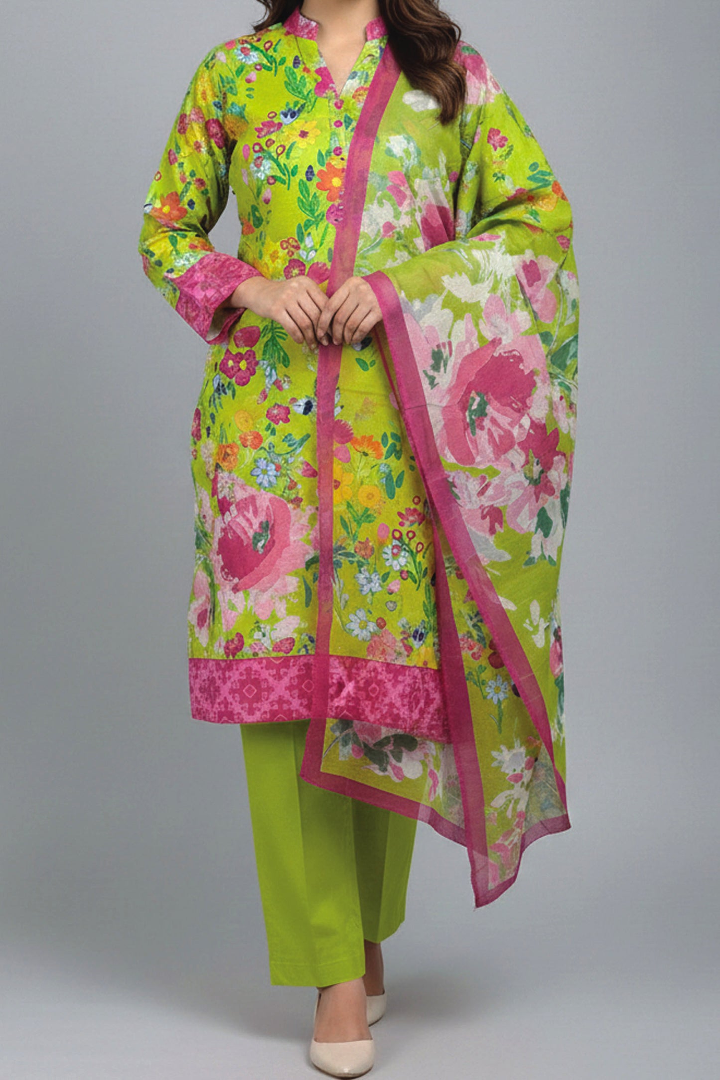 Limelight – Pistachio (Summer Unstitched) – 3 Piece Digital Printed Lawn