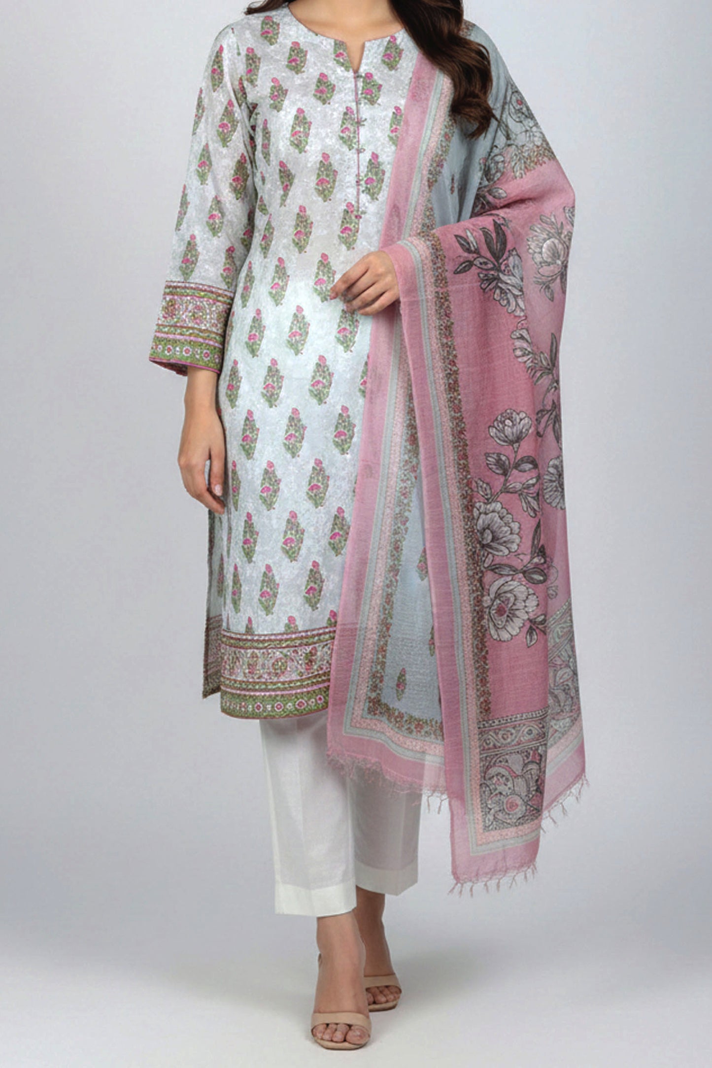 Limelight – Smoke Grey (Summer Unstitched) – 3 Piece Digital Printed Lawn