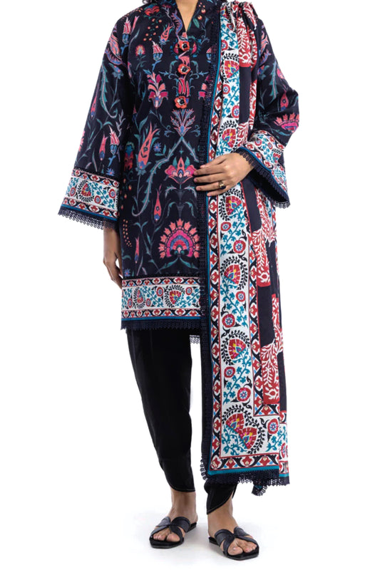 Bonanza Satrangi – Kantha (Bohemian Vibe Vol. 02) – 3 Piece Unstitched Digital Printed Lawn