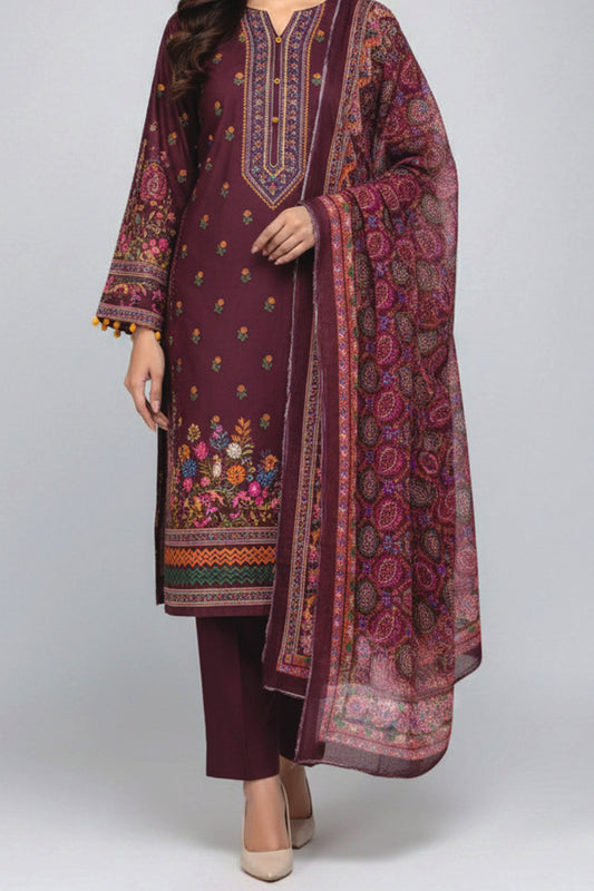 Limelight – Ruby Red (Summer Unstitched) – 3 Piece Digital Printed Lawn